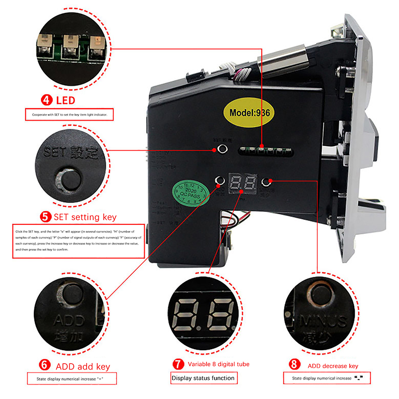 1Pc 616 Multi Coin Slot Accept - Arcade Vending Machines review and price